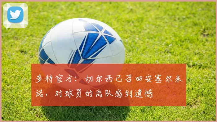 多特官方：切尔西已召回安塞尔米诺，对球员的离队感到遗憾